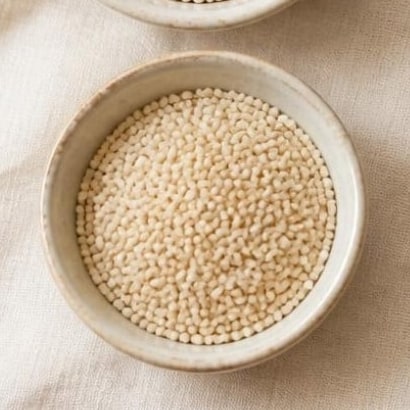 Barnyard Millet (Sanwa / Kuthiraivali) in a ceramic bowl